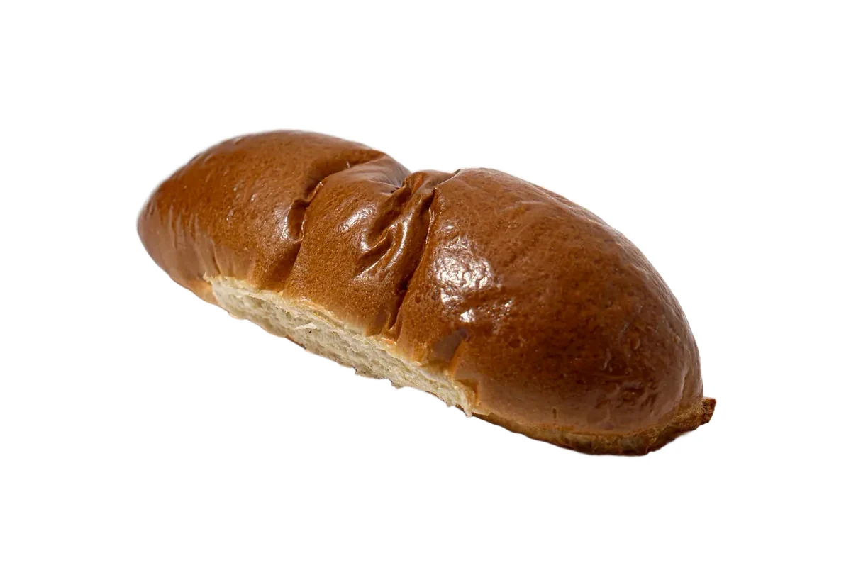 Pain hot-dog nature vu de trois-quarts arrière