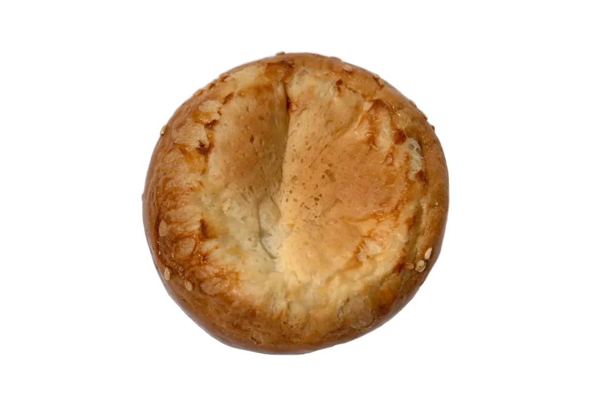 Pain mini-burger au sésame vu du dessus