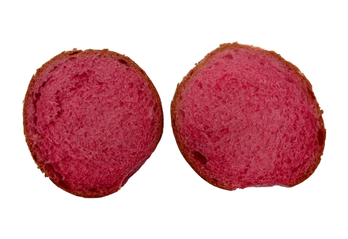 Mie du Burger Vegan, pain coupé en deux